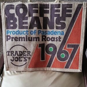 Bold Vivid Color, Trader Joe's  Burlap Tote Bag.